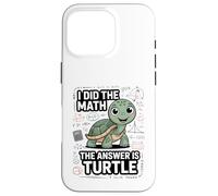 I Did The Math The Answer Is Turtle Student Case for iPhone 16 Pro