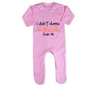I Didn’t Choose The Ginger Life Statement Baby Romper Jumpsuit with feet, 3-6 Months, Pastel Pink