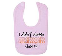 I Didn’t Choose The Ginger Life Statement Cotton Baby bib - Pastel Pink