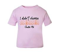 I Didn’t Choose The Ginger Life Statement Short Sleeve Cotton Kids t Shirt, 2-3 Years, Pastel Pink