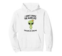 I Didnt Choose The Alien Life Chose Me Crown Apparel Pullover Hoodie