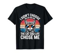 I Didn't Choose The Cat Dad Life Funny Vintage Cat Dad Men T-Shirt