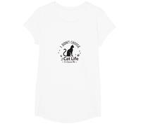 I Didn't Choose The Cat Life It Choose Me Pet Lover T-Shirt, Girls, White, XS