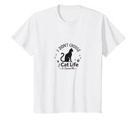 I Didn't Choose The Cat Life It Choose Me Pet Lover T-Shirt, Kids, White, 6 Years