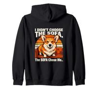 I Didn't Choose The Sofa The Sofa Chose Me Corgi Zip Hoodie