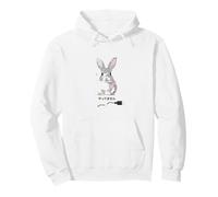 I didn't do it. Prank Rabbit Power Cord Funny Design Black Letters Pullover Hoodie