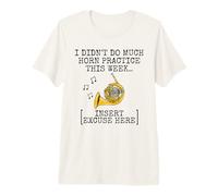 I Didn't Do Much Horn Practice, French Horn Student Funny Premium T-Shirt