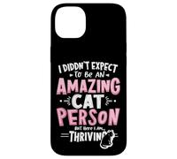 I DIDN'T EXPECT TO BE AN AMAZING Cat PERSON Cat Lover Humor Case for iPhone 14 Plus