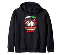 I Didn't Fart My Butt Just Blew A Kiss Funny Unicorn Zip Hoodie