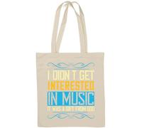 I Didn't get Interested in Music. It was a Gift from God Natural Cotton Tote Bag White