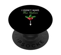 I Didn't Make The Rules Funny Christmas Mistletoe Humor PopSockets Adhesive PopGrip