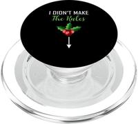 I Didn't Make The Rules Funny Christmas Mistletoe Humor PopSockets PopGrip for MagSafe