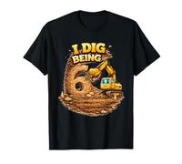 I Dig Being 6 Construction 6th Birthday Boy Excavator Kids T-Shirt