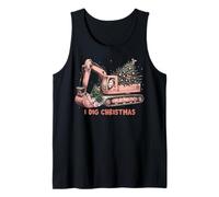 I Dig Christmas Funny Christmas Digger Tank Top