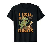 I Dig Dinos Funny Archaeologist Dinosaur Design T-Shirt