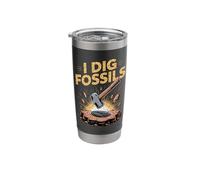 I Dig Fossils Funny Paleontology Fossil Hunter Stainless Steel Insulated Tumbler