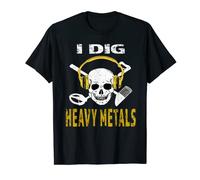 I Dig Heavy Metals Metal Detector Skull treasure Hunt Shirt T-Shirt