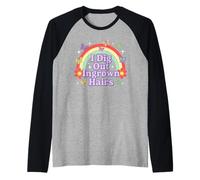 I Dig Out Ingrown Hairs Funny Adult Humor Rainbow Raglan Baseball Tee