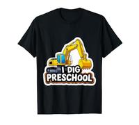 I Dig Preschool Excavator Heavy Construction Equipment Boys Value Graphic T-Shirt