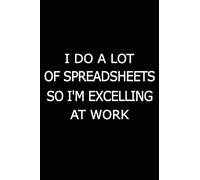 I Do A Lot Of Spreadsheets So I'm Excelling At Work: Journal For Accountants CPA Accountancy Notebook Accounting Coworker Gag Gift