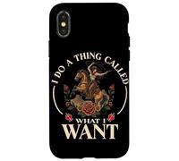 I Do A Thing Called What I Want Cowgirl Rodeo Horseback Case for iPhone X/XS