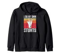 I Do all My Own Stunts Funny Gift for Kids Broken Arm Gift Zip Hoodie