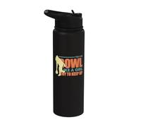 I Do Bowl Like A Girl Try to Keep Up Funny Retro Bowling Stainless Steel Insulated Water Bottle