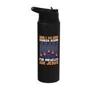 I Do Church Sound for Miracles Ask Jesus Stainless Steel Insulated Water Bottle
