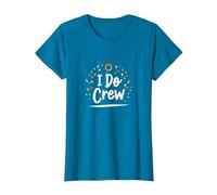 I Do Crew Whimsical Wedding Party Celebration T-Shirt, Women, Sapphire Blue, Medium
