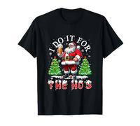 I Do for The Ho's Christmas Funny Joke Santa Drinking Beer T-Shirt