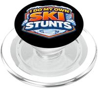 I Do My Own Ski Stunts Newbie Skier New Skiing Lover Funny PopSockets PopGrip for MagSafe