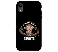 I Do My Own Stunts Broken Arm Monkey For Kids Animal Saying Case for iPhone XR