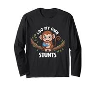 I Do My Own Stunts Broken Arm Monkey For Kids Animal Saying Long Sleeve T-Shirt