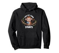 I Do My Own Stunts Broken Arm Monkey For Kids Animal Saying Pullover Hoodie