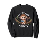 I Do My Own Stunts Broken Arm Monkey For Kids Animal Saying Sweatshirt