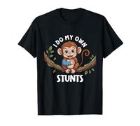 I Do My Own Stunts Broken Arm Monkey For Kids Animal Saying T-Shirt