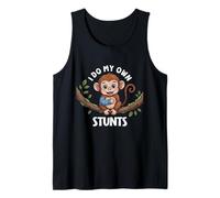 I Do My Own Stunts Broken Arm Monkey For Kids Animal Saying Tank Top