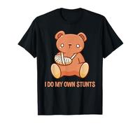 I Do My Own Stunts Funny Broken Arm Bear T-Shirt
