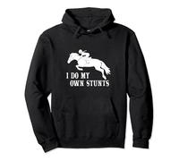 I Do My Own Stunts Horse Racing Horseback Riding Vintage Pullover Hoodie