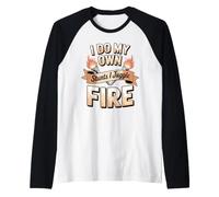 I Do My Own Stunts I Juggle Fire Juggling Performer Raglan Baseball Tee