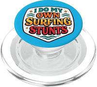 I Do My Own Windsurfing Stunts Funny Windsurfer Quote Girl PopSockets PopGrip for MagSafe