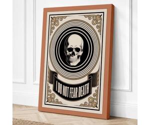 I Do Not Fear Death Vintage Canvas Wall Art Print 36x24 Inch