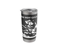 I Do Not Give A Rat's Ass Funny Rat Riding a Donkey Stainless Steel Insulated Tumbler