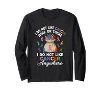 I Do Not Like Cancer Here Or There Breast Cancer Lung Colon Long Sleeve T-Shirt