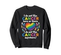 I Do Not Like Cancer Here Or There Breast Cancer Lung Colon Sweatshirt