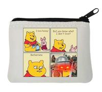 I do not Love Barbarians Rome Meme SPQR Empire Neoprene Coin Purse Pouch 10x11cm White