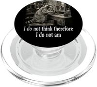 I do not think therefore i do not am Funny Racoon Philosophy PopSockets PopGrip for MagSafe