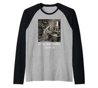 I do not Think Therefore i do not am Funny Racoon Philosophy Raglan Baseball Tee