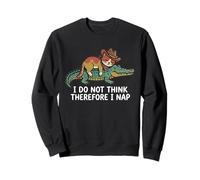 I Do Not Think Therefore I Nap Funny Western Cat Sweatshirt