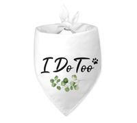 I Do Too Dog Bandana Dog Wedding Bandana White Dog Bandana Engagement Gift Funny Dog Bandana Wedding Photo Prop Pet Scarf Accessories for Pet Dog Lovers Gifts